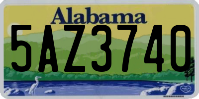 AL license plate 5AZ3740