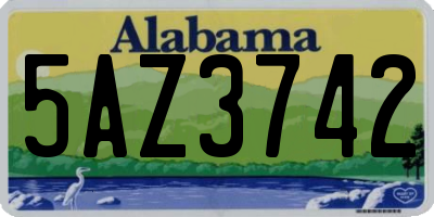 AL license plate 5AZ3742