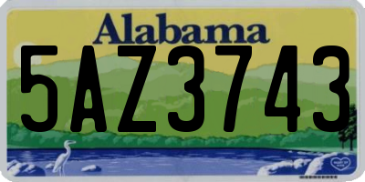 AL license plate 5AZ3743