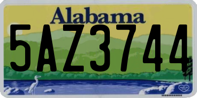 AL license plate 5AZ3744