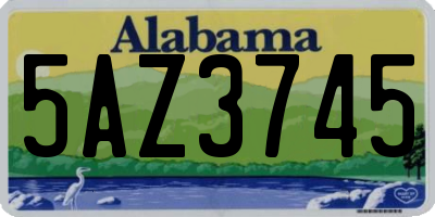 AL license plate 5AZ3745