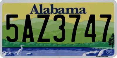 AL license plate 5AZ3747