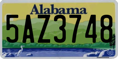 AL license plate 5AZ3748