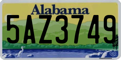 AL license plate 5AZ3749