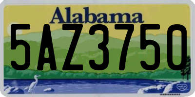 AL license plate 5AZ3750