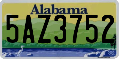 AL license plate 5AZ3752