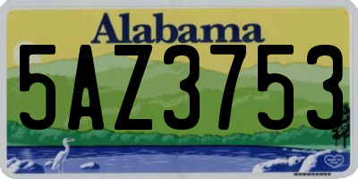 AL license plate 5AZ3753