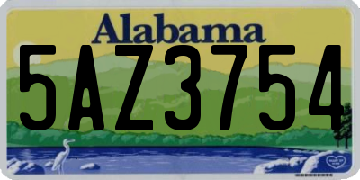 AL license plate 5AZ3754