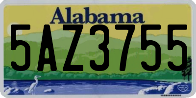 AL license plate 5AZ3755