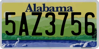AL license plate 5AZ3756