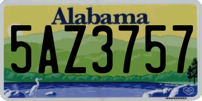 AL license plate 5AZ3757