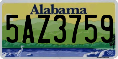 AL license plate 5AZ3759