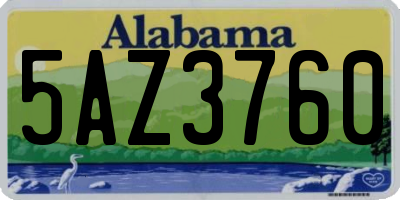 AL license plate 5AZ3760