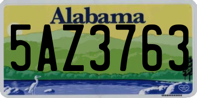 AL license plate 5AZ3763