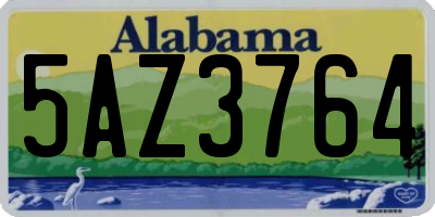 AL license plate 5AZ3764