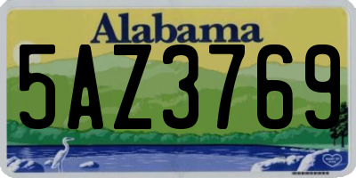 AL license plate 5AZ3769