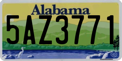 AL license plate 5AZ3771