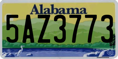 AL license plate 5AZ3773