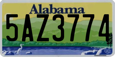 AL license plate 5AZ3774