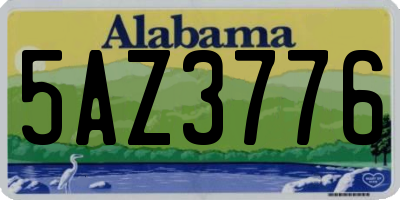 AL license plate 5AZ3776
