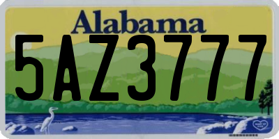 AL license plate 5AZ3777