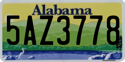 AL license plate 5AZ3778
