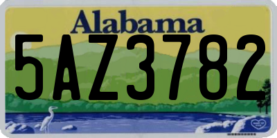 AL license plate 5AZ3782