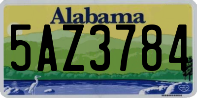 AL license plate 5AZ3784
