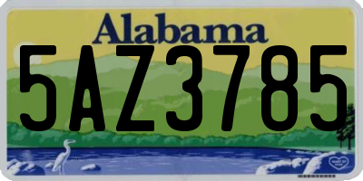 AL license plate 5AZ3785