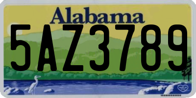 AL license plate 5AZ3789