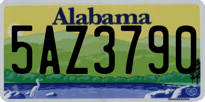 AL license plate 5AZ3790