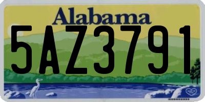 AL license plate 5AZ3791