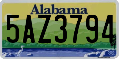 AL license plate 5AZ3794