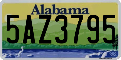 AL license plate 5AZ3795