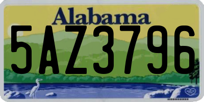 AL license plate 5AZ3796