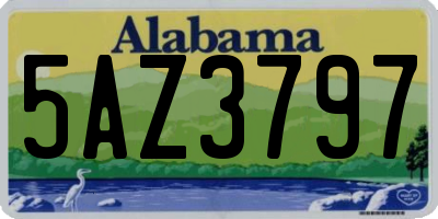 AL license plate 5AZ3797
