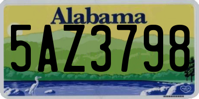 AL license plate 5AZ3798