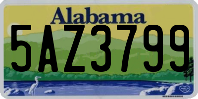 AL license plate 5AZ3799