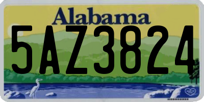 AL license plate 5AZ3824