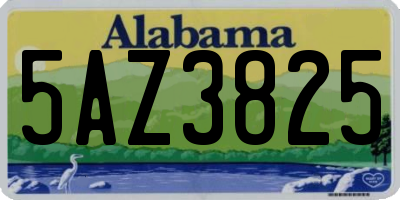 AL license plate 5AZ3825