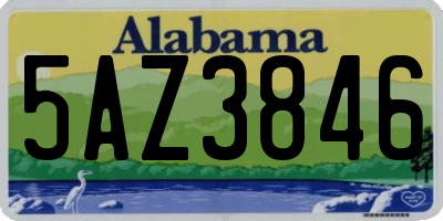 AL license plate 5AZ3846