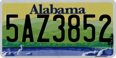 AL license plate 5AZ3852