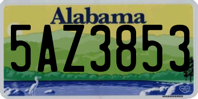AL license plate 5AZ3853