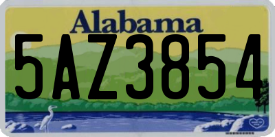 AL license plate 5AZ3854