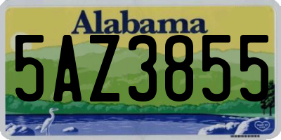 AL license plate 5AZ3855