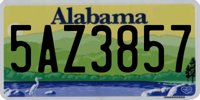 AL license plate 5AZ3857
