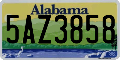 AL license plate 5AZ3858
