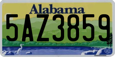 AL license plate 5AZ3859