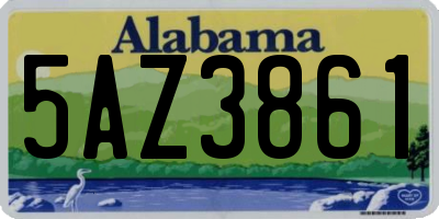 AL license plate 5AZ3861