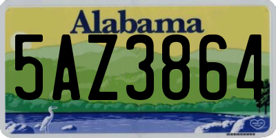 AL license plate 5AZ3864